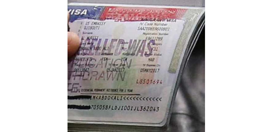 Immigrants waiting for visa processing at US embassy